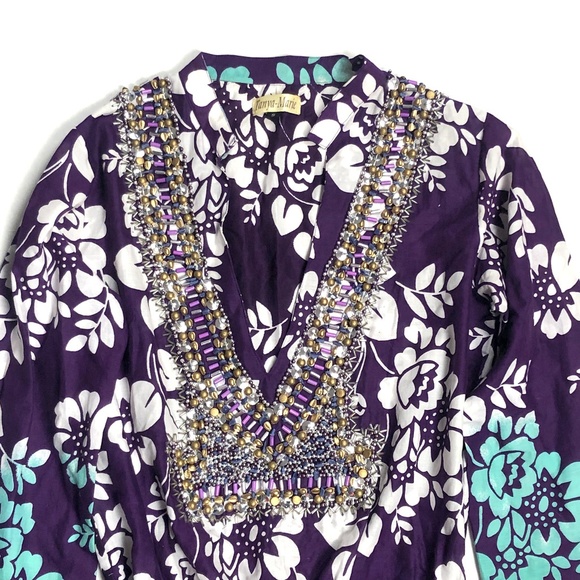 Tanya Marie S Haute Couture Tunic Top Dress Beaded - Picture 4 of 8